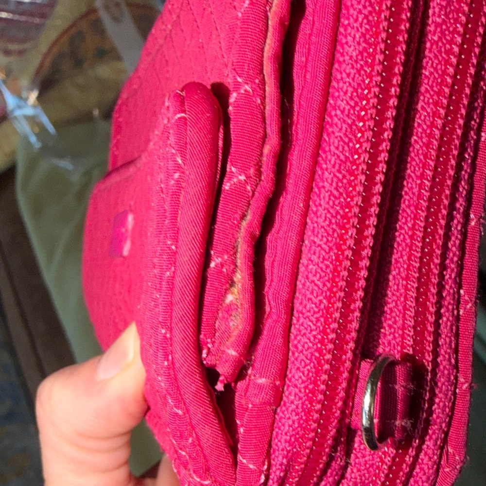 Vera Bradley Quilted Pink Wristlet - Picture 8 of 8